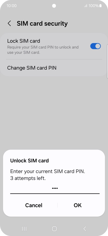 Key in your PIN and press OK.