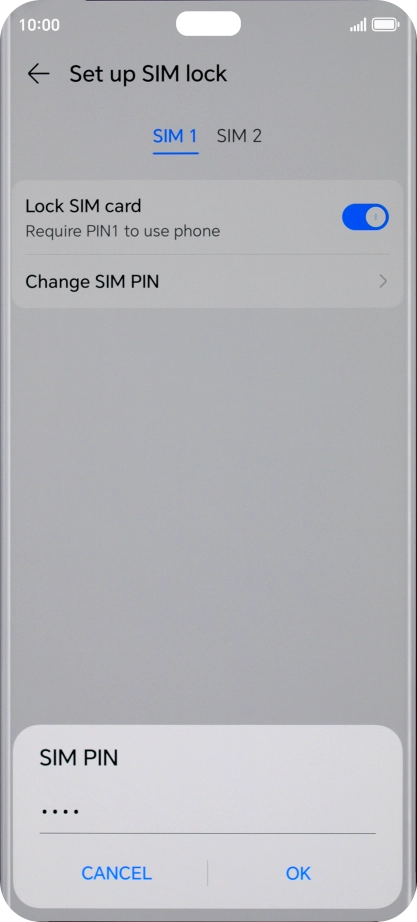 Key in a new four-digit PIN and press OK. Key in a new four-digit PIN and press OK.