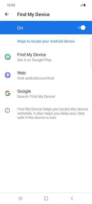 Press the Home key to return to the home screen.