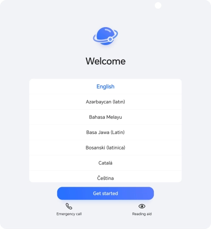 Press the required language. Press the required language.