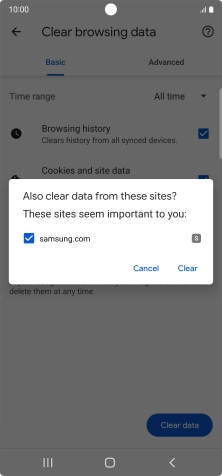 Press Clear.