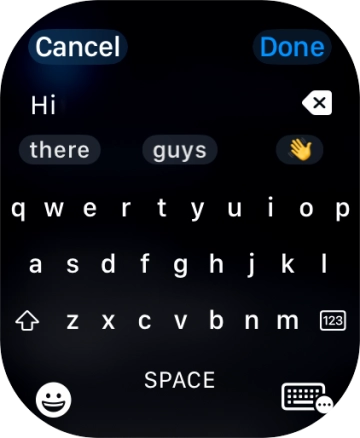 Press the input icon.