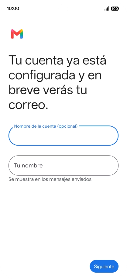 Pulsa Tu nombre e introduce el nombre del remitente.