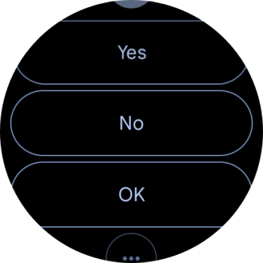 Press the required reply. Press the required reply.