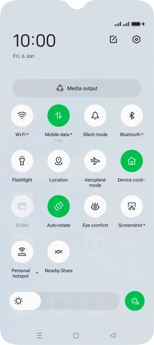 Press the settings icon.