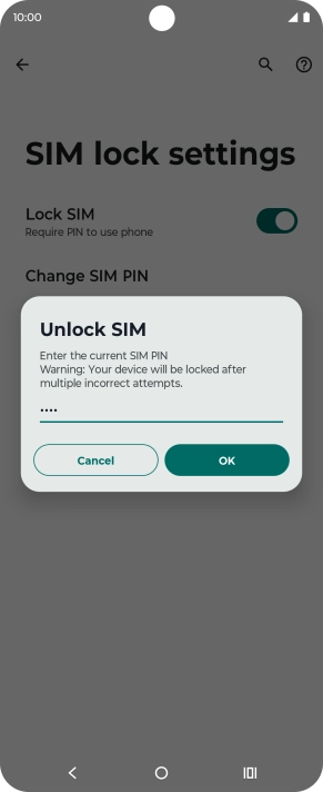 Key in your PIN and press OK. Key in your PIN and press OK.
