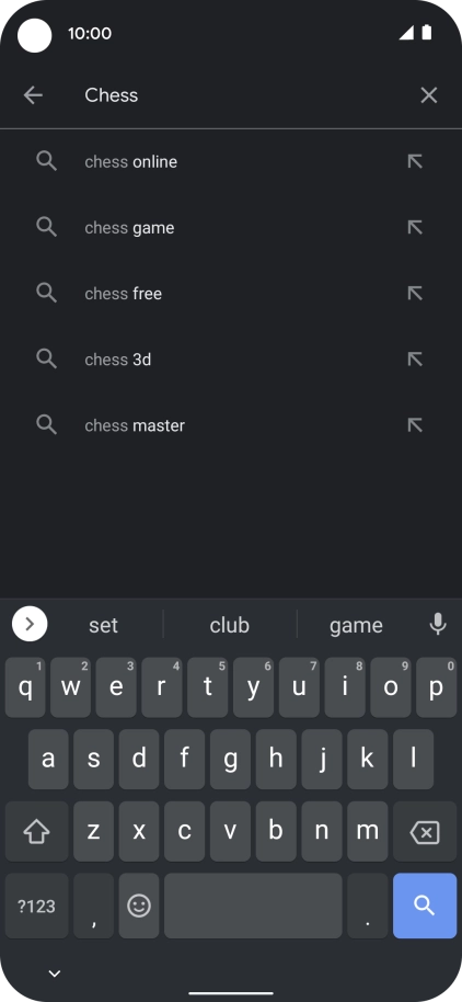 Key in the name or subject of the required app and press the search icon. Key in the name or subject of the required app and press the search icon.