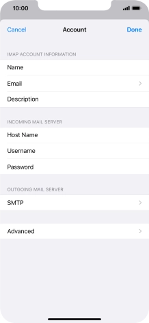 Press SMTP.