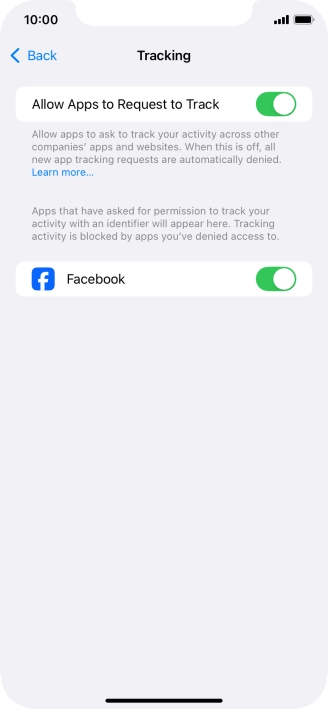 Press the indicator next to 