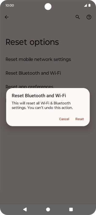 Press Reset. Press Reset.