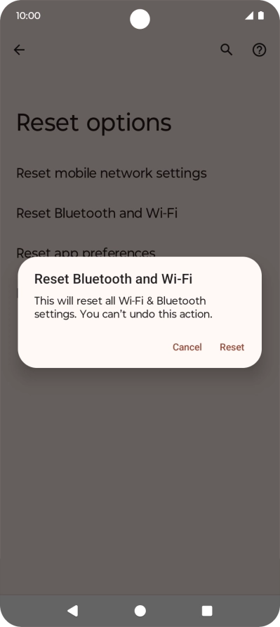 Press Reset. Press Reset.