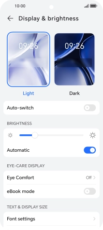 Press the indicator next to 