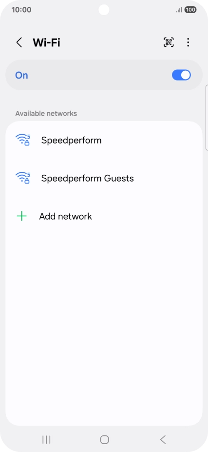 Press the required Wi-Fi network. Press the required Wi-Fi network.
