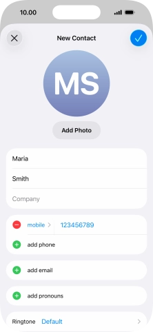 Press the confirm icon. Press the confirm icon.