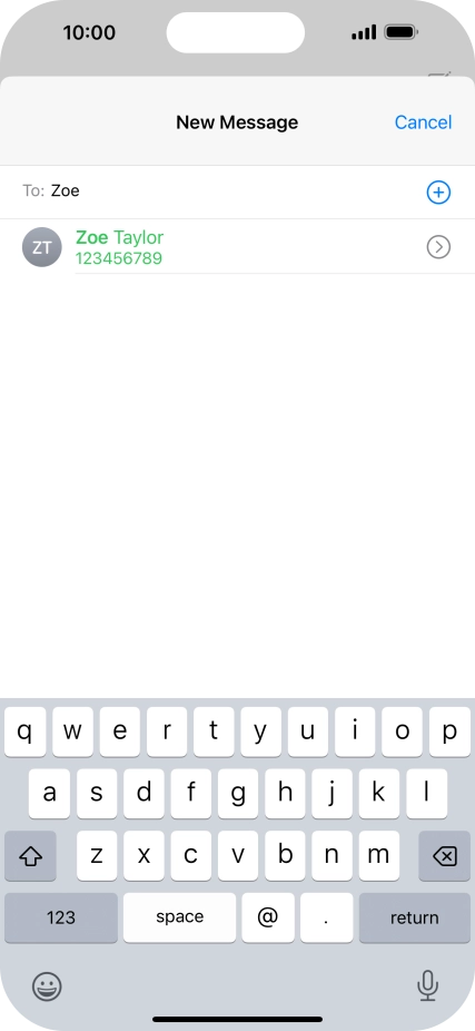 Press the required contact. Press the required contact.