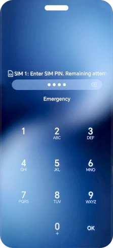 If your SIM is locked, key in your PIN and press OK. If your SIM is locked, key in your PIN and press OK.