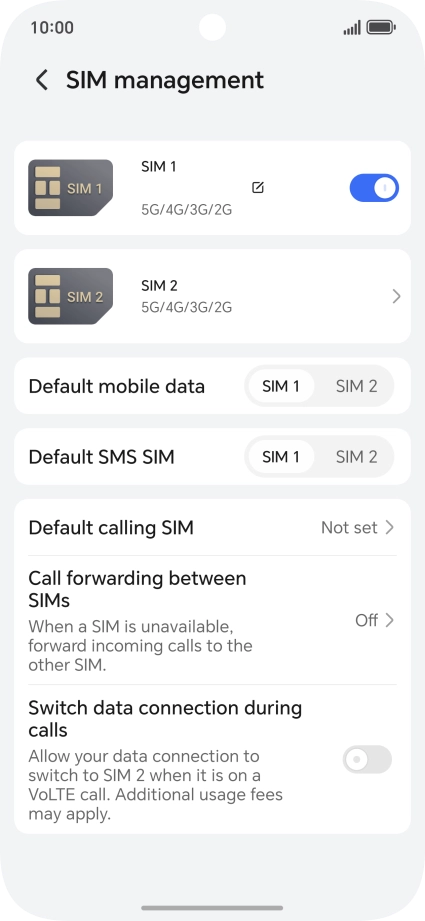 Press the required price plan. Press the required price plan.
