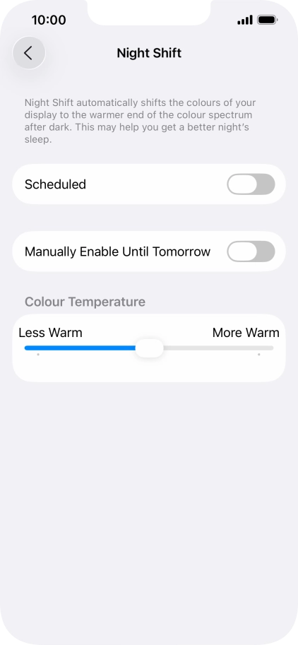 Press the indicator next to 