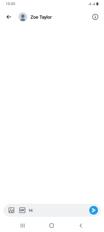 Write the required message and press the send icon. Write the required message and press the send icon.
