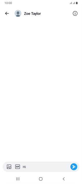 Write the required message and press the send icon. Write the required message and press the send icon.