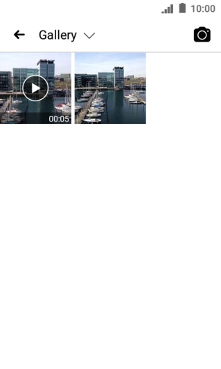 Press the required picture or video clip. Press the required picture or video clip.