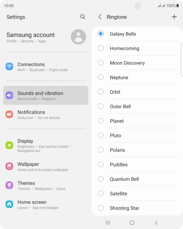 Press the add ring tone icon. Press the add ring tone icon.