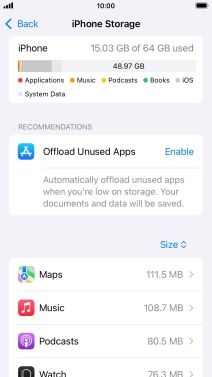 Press the required app.