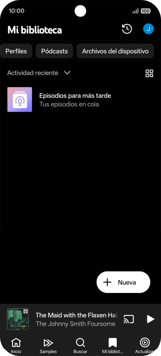 Pulsa una categoría y desplázate al archivo de música deseado. Pulsa una categoría y desplázate al archivo de música deseado.