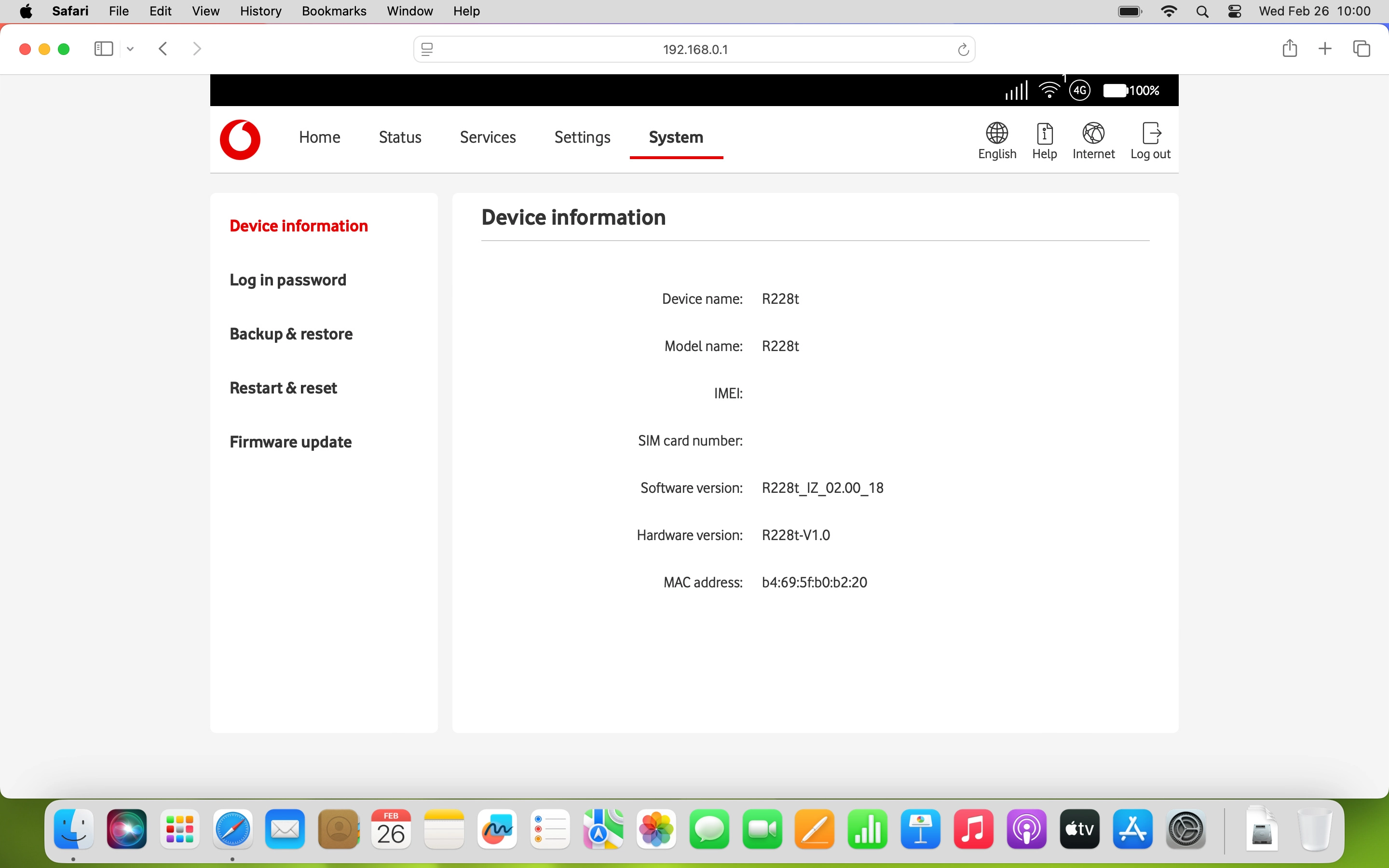 Click Firmware update.