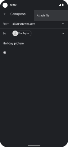 Press Attach file and go to the required folder. Press Attach file and go to the required folder.