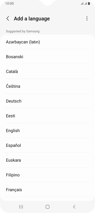 Press the required language. Press the required language.