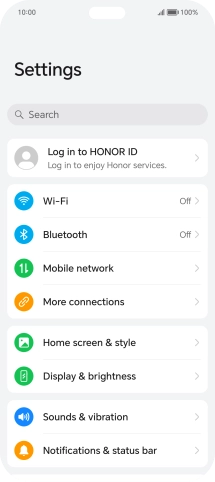 Press Mobile network.