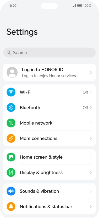 Press Mobile network.