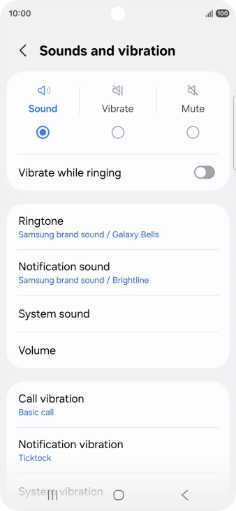 Press Notification sound.