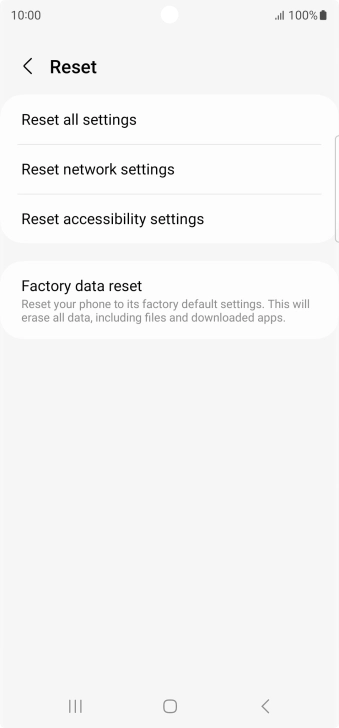 Press Reset network settings. Press Reset network settings.