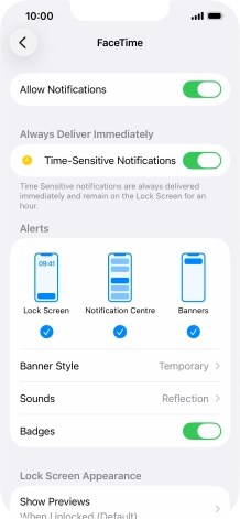 Press the indicator next to 
