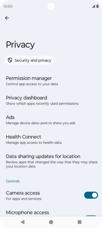 Press Privacy dashboard. Press Privacy dashboard.