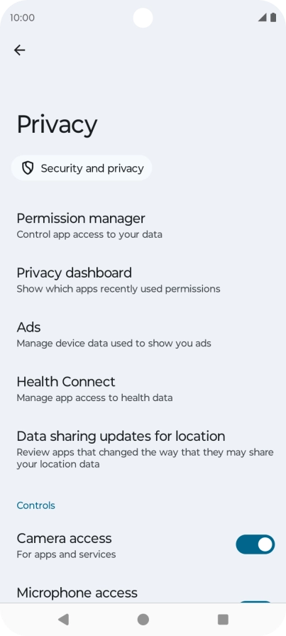 Press Privacy dashboard. Press Privacy dashboard.