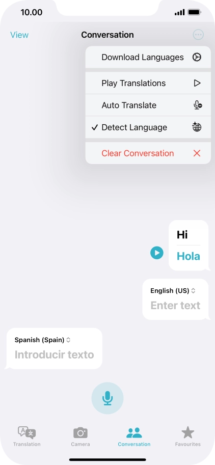 Press Clear Conversation. Press Clear Conversation.