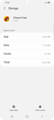 Press Clear cache.