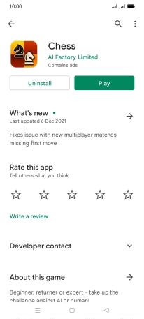 Press Uninstall.