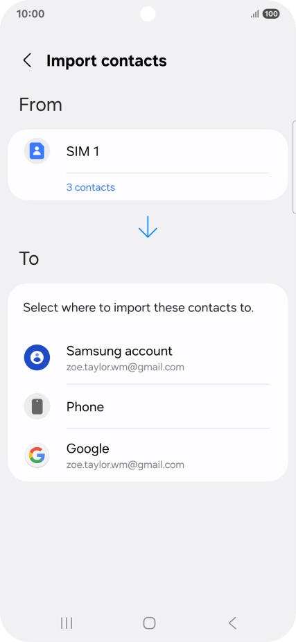 Press the required Google account. Press the required Google account.
