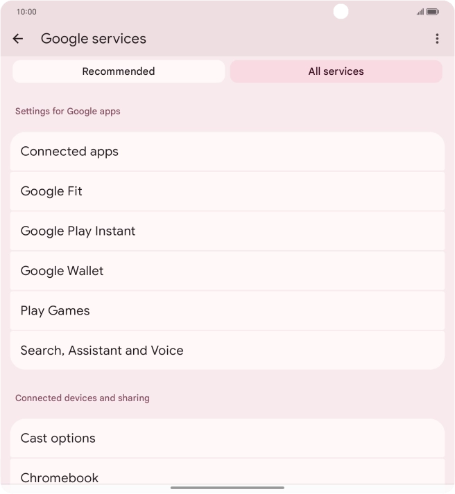 Press Search, Assistant and Voice. Press Search, Assistant and Voice.