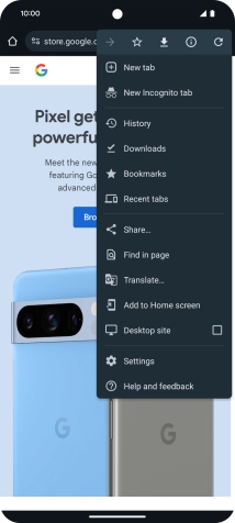 Press Settings.