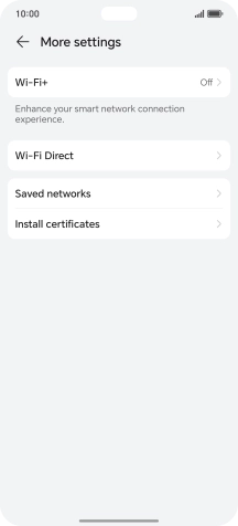 Press Wi-Fi+. Press Wi-Fi+.