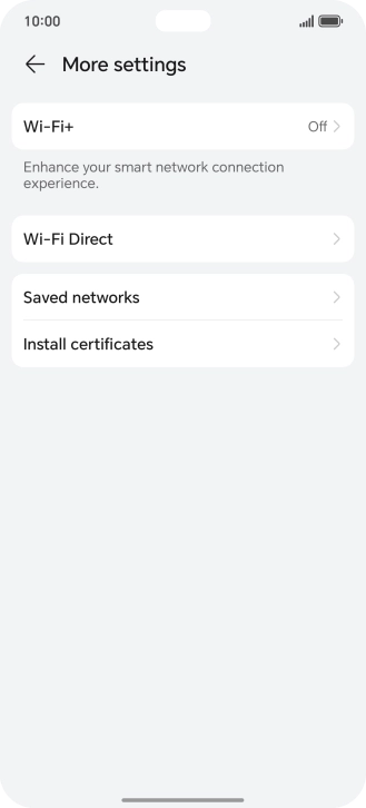 Press Wi-Fi+. Press Wi-Fi+.