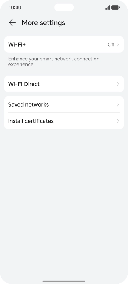 Press Wi-Fi+. Press Wi-Fi+.