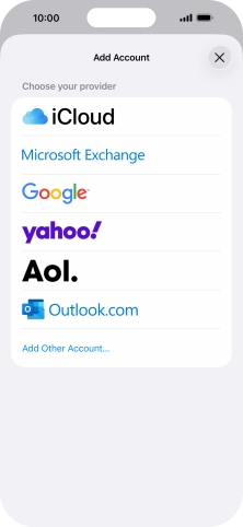 Press Microsoft Exchange.