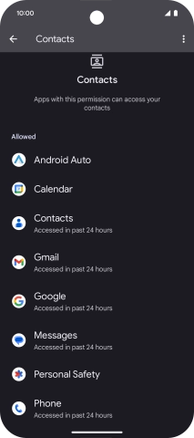 Press the required app. Press the required app.