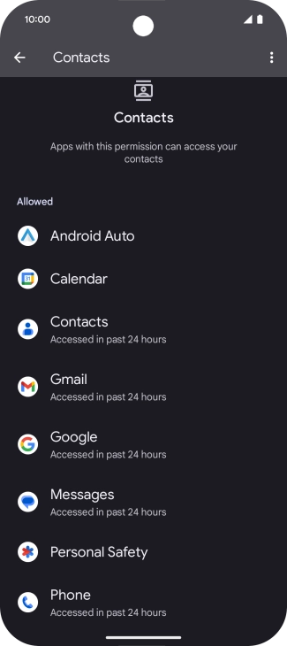 Press the required app. Press the required app.